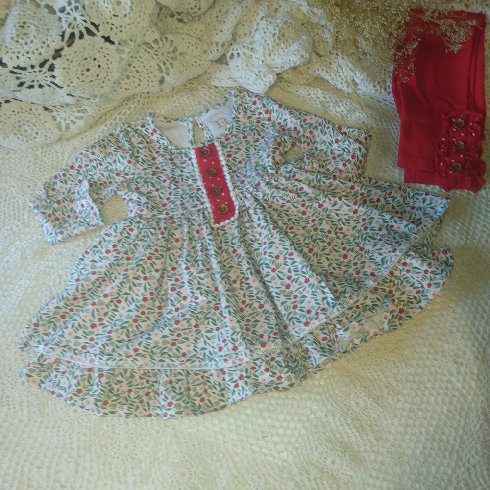 Floral Kids Casual Dress - Multicolor